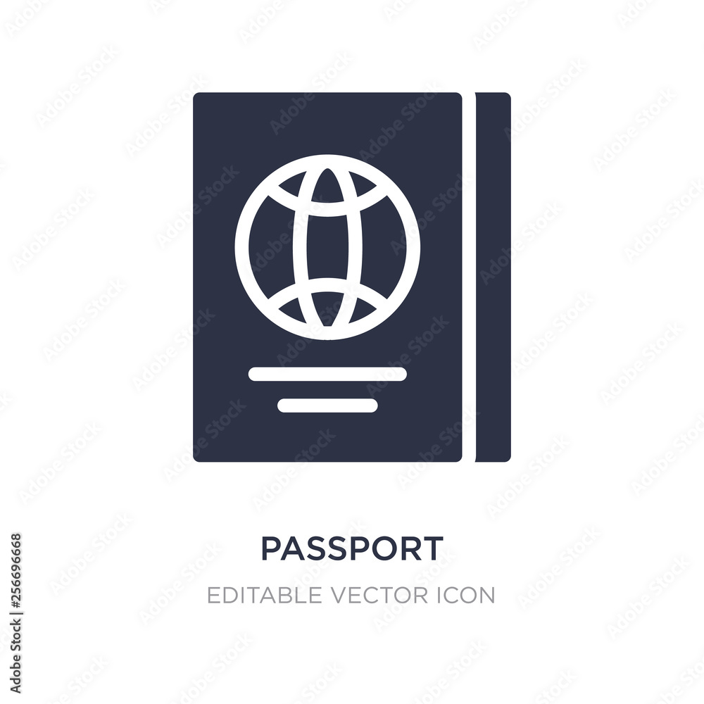 passport icon on white background. Simple element illustration from Travel concept. passport icon on white background. Simple element illustration from Travel concept.