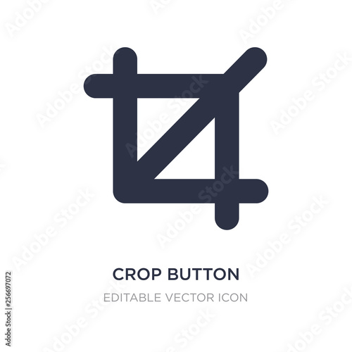 crop button icon on white background. Simple element illustration from UI concept.