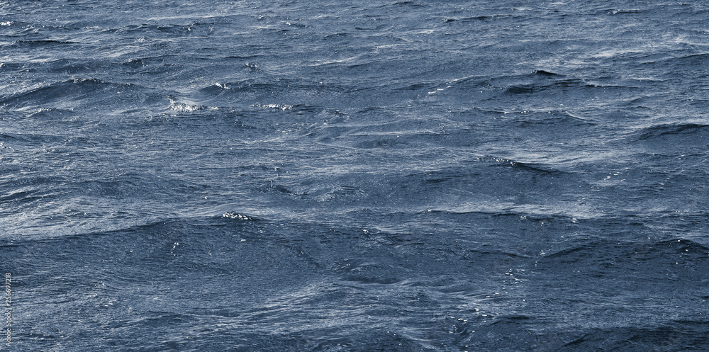 Rapid waves on the river in windy weather_ Rapid waves on the river in windy weather_