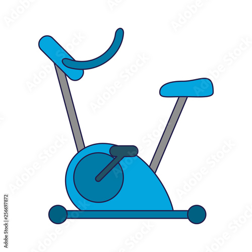 Spinning machine gym equipment blue lines