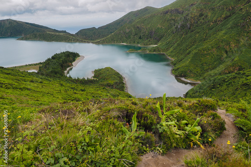 Vista de la Lagoa do Fogo, en San Miguel.