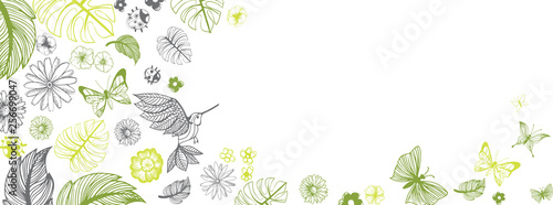 Spring illustrations banner