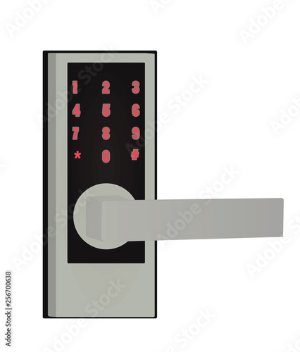 Digital lock. vector illustration