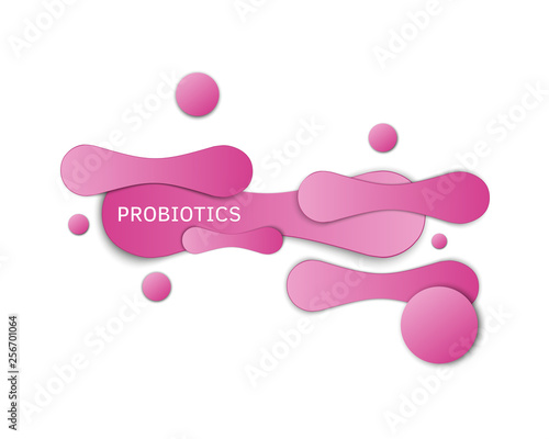 Probiotic logo. Bacteria probiotic on a white background. Logo vector.