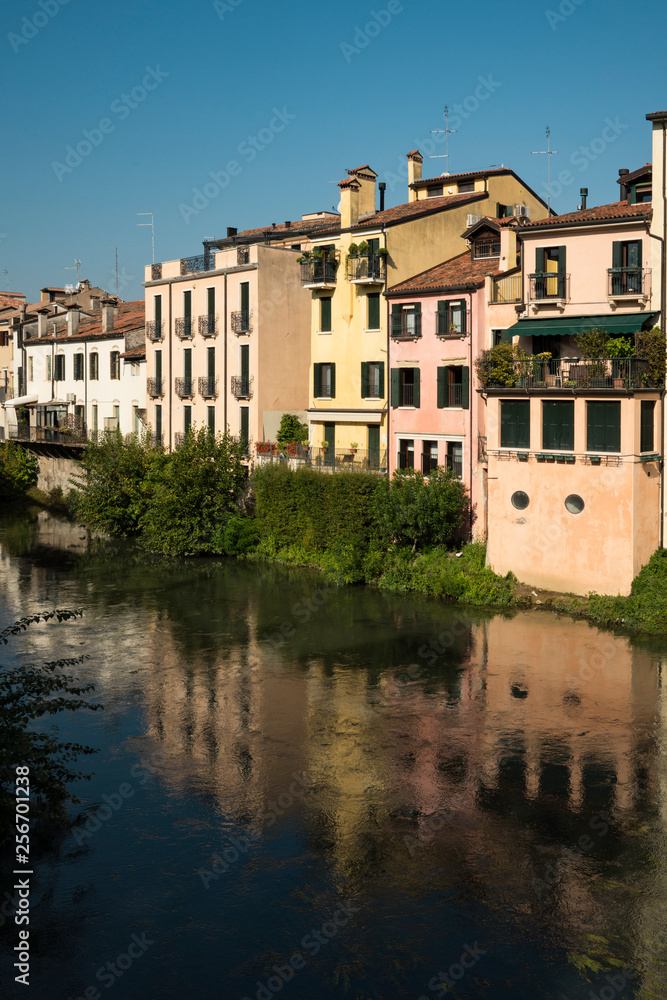 colorful houses along canal in Padova,  6