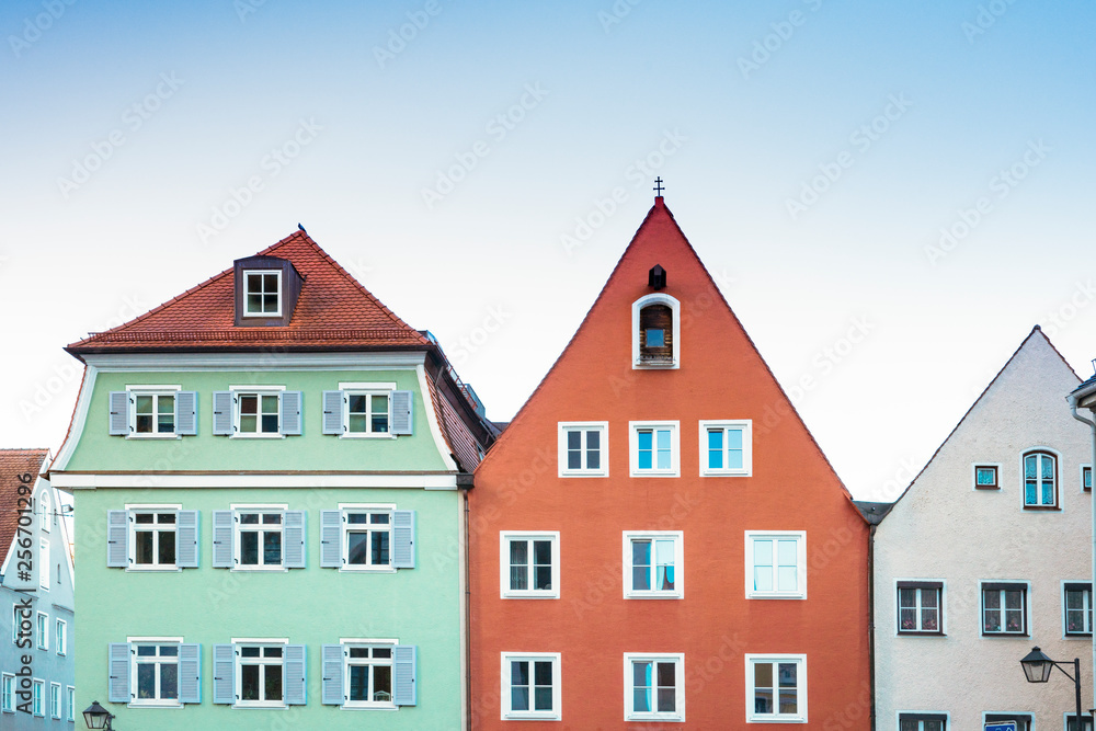 colorful apartments in  Landsberg am Lech, Germany