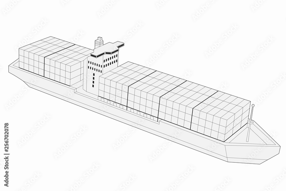 HOW TO DRAW A CARGO SHIP Easy Step by Step For Kids - YouTube