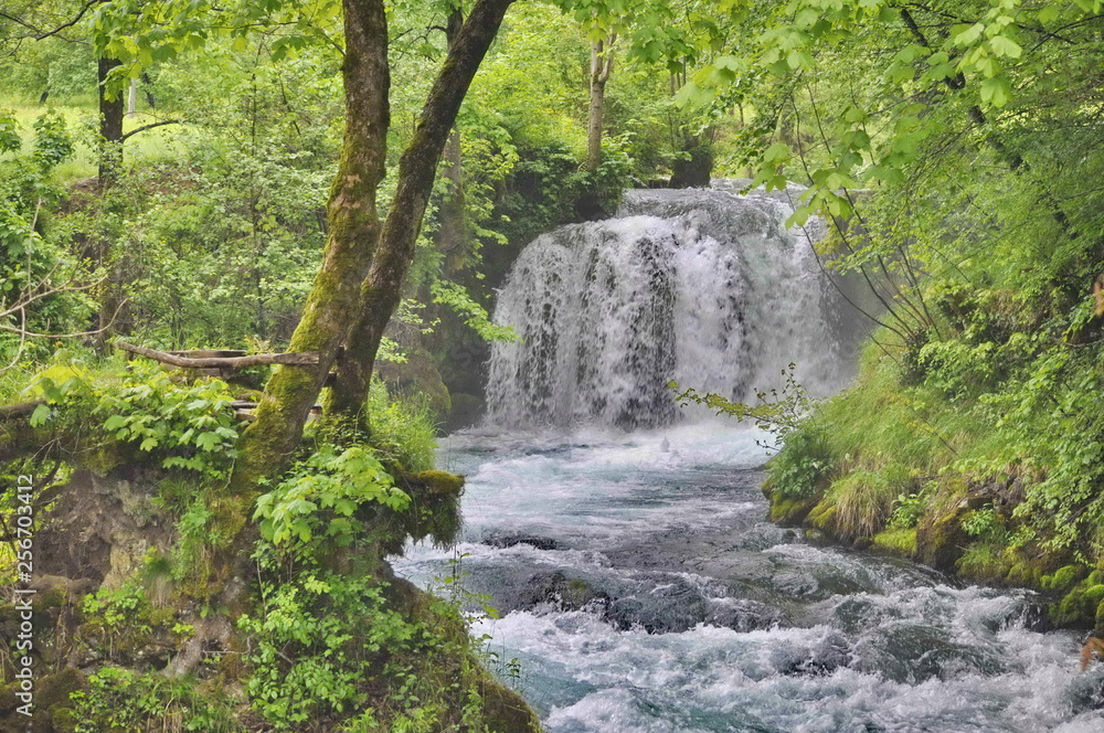 Waterfall in Janjske otoke, Bosnia and Herzegovina