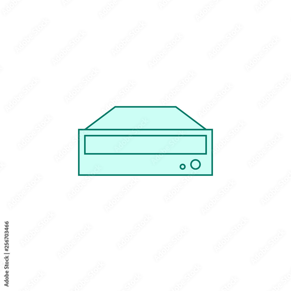 DVD ROM icon filled outline or line style vector illustration