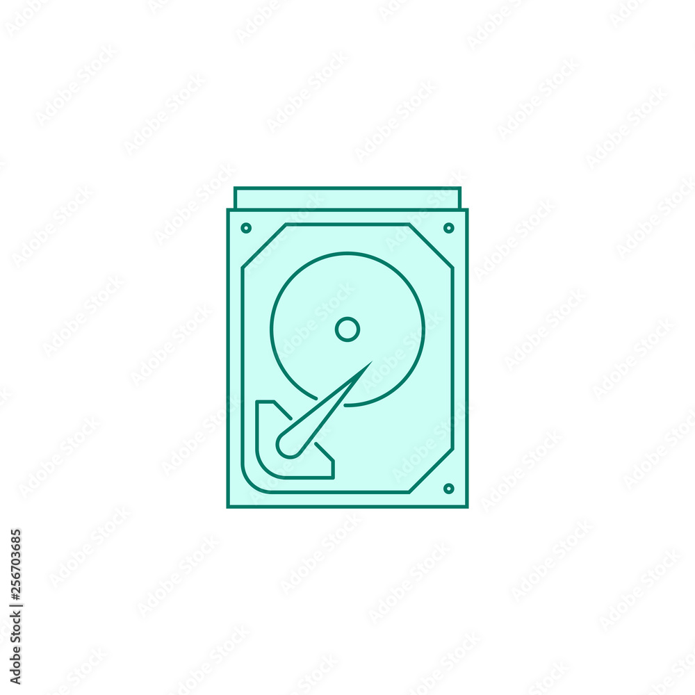 hard drive icon filled outline or line style vector illustration hard drive icon filled outline or line style vector illustration