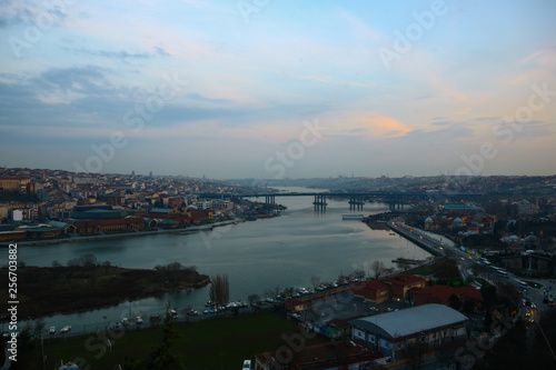 Image of Pierre Loti Hill estuary river. Small islands for the river. It was shooting in Istanbul.