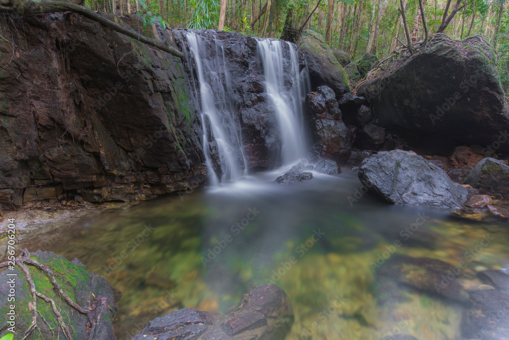 Fototapeta premium Waterfall in tropical forest.