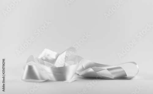 satin bow isolated against white background