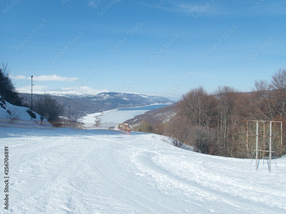 beautiful winter skiins season in sar planina in macedonia