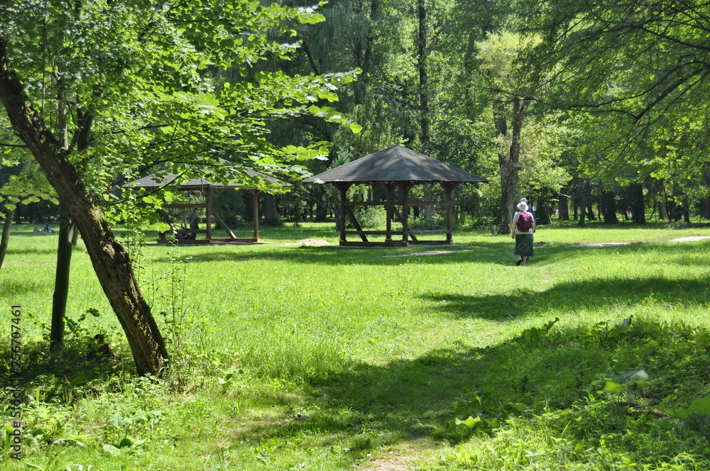 Bench in the park in Bosnia Bench in the park in Bosnia