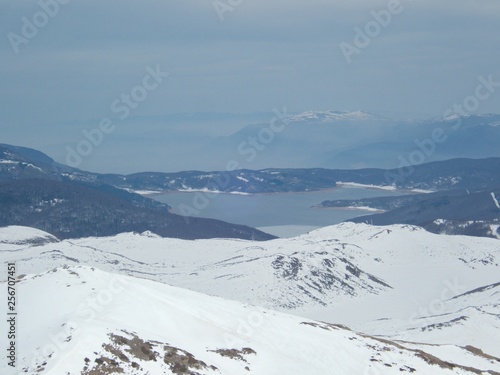 Fototapeta Naklejka Na Ścianę i Meble -  beautiful winter skiins season in sar planina in macedonia