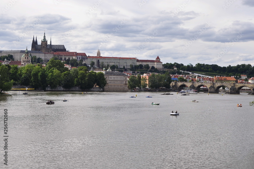 A View of Vltava river in Prague, Czech Republic