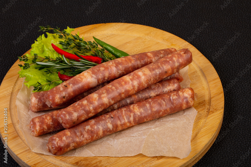 Pork sausages for grill