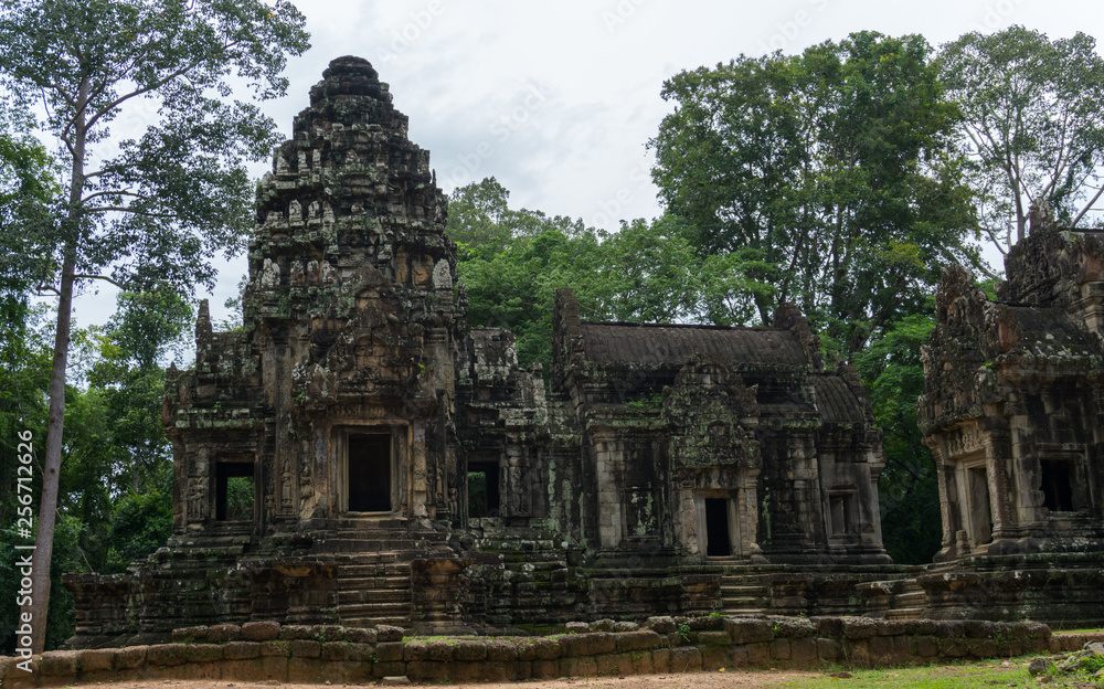 Khmer ruins at the Angkor archeological site, one of the new seven wonders of the world Khmer ruins at the Angkor archeological site, one of the new seven wonders of the world