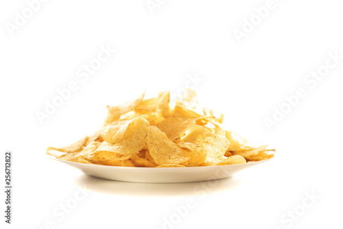 potato chips on a white plate