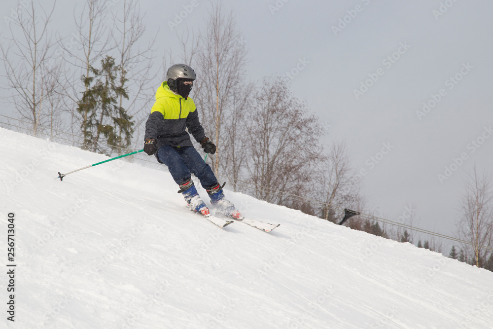 skier on a slope