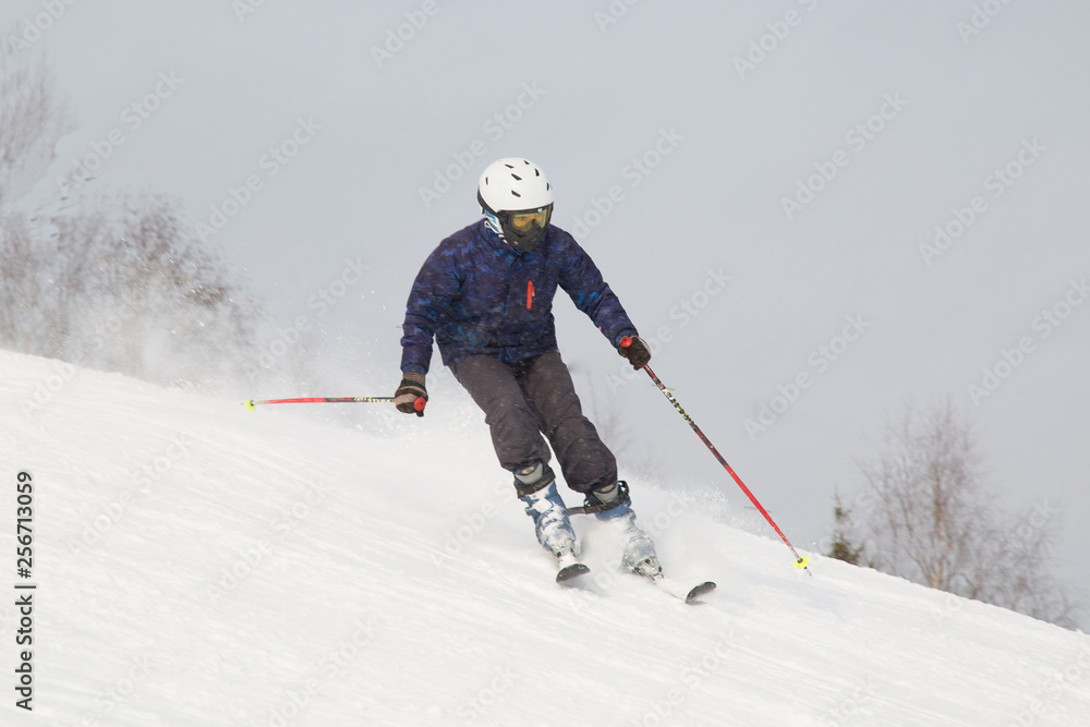 skier on a slope