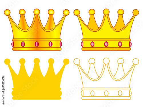 Crown icon set