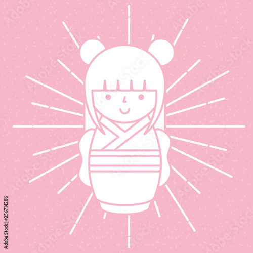 japanese kokeshi doll kimono