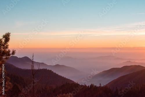 Sequoia kings canyon sunset