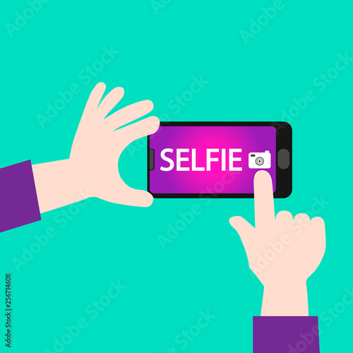 Selfie on mobile camera