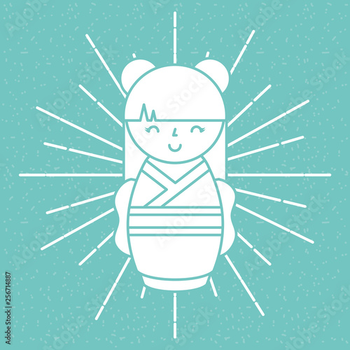 japanese kokeshi doll kimono