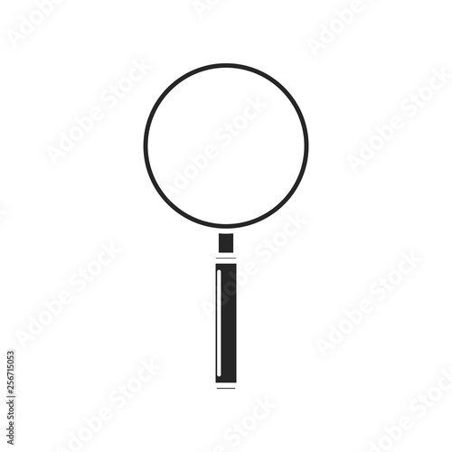 Magnifying glass icon on white background, for any occasion