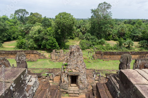 View from the top of the Pre Rup temple on the tropical rainforests surrounding the Angkor archeological site