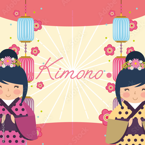japanese kokeshi doll kimono