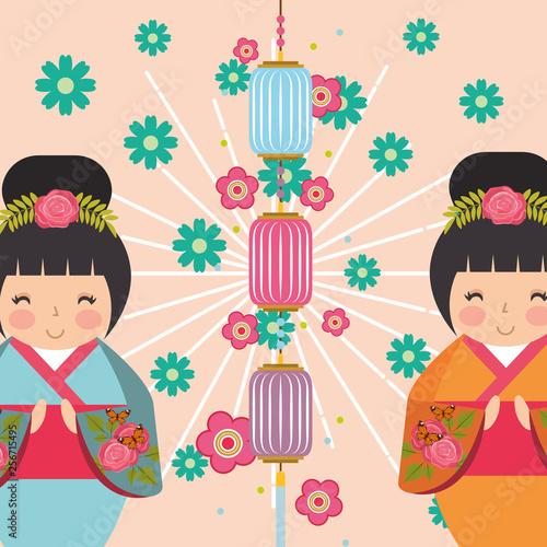japanese kokeshi doll kimono