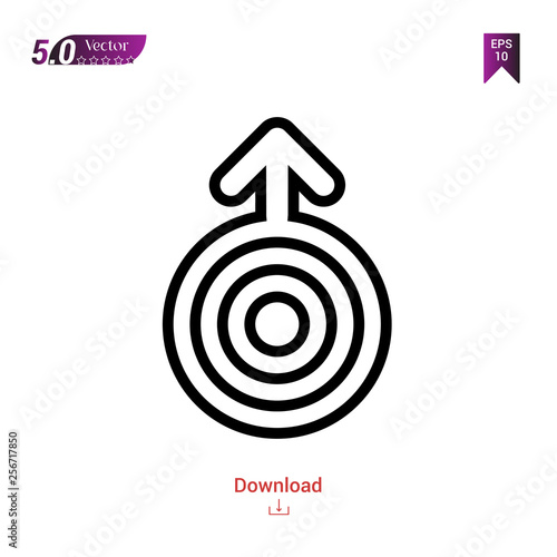 Outline uranus icon isolated on white background. Popular icons for 2019 year. symbols-set. Graphic design, mobile application, logo, user interface. EPS 10 format vector
