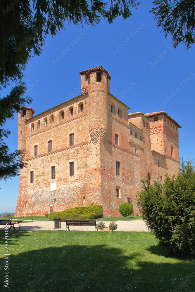 Fototapeta premium castello di grinzane cavour in italia, grinzane cavour castle in italy