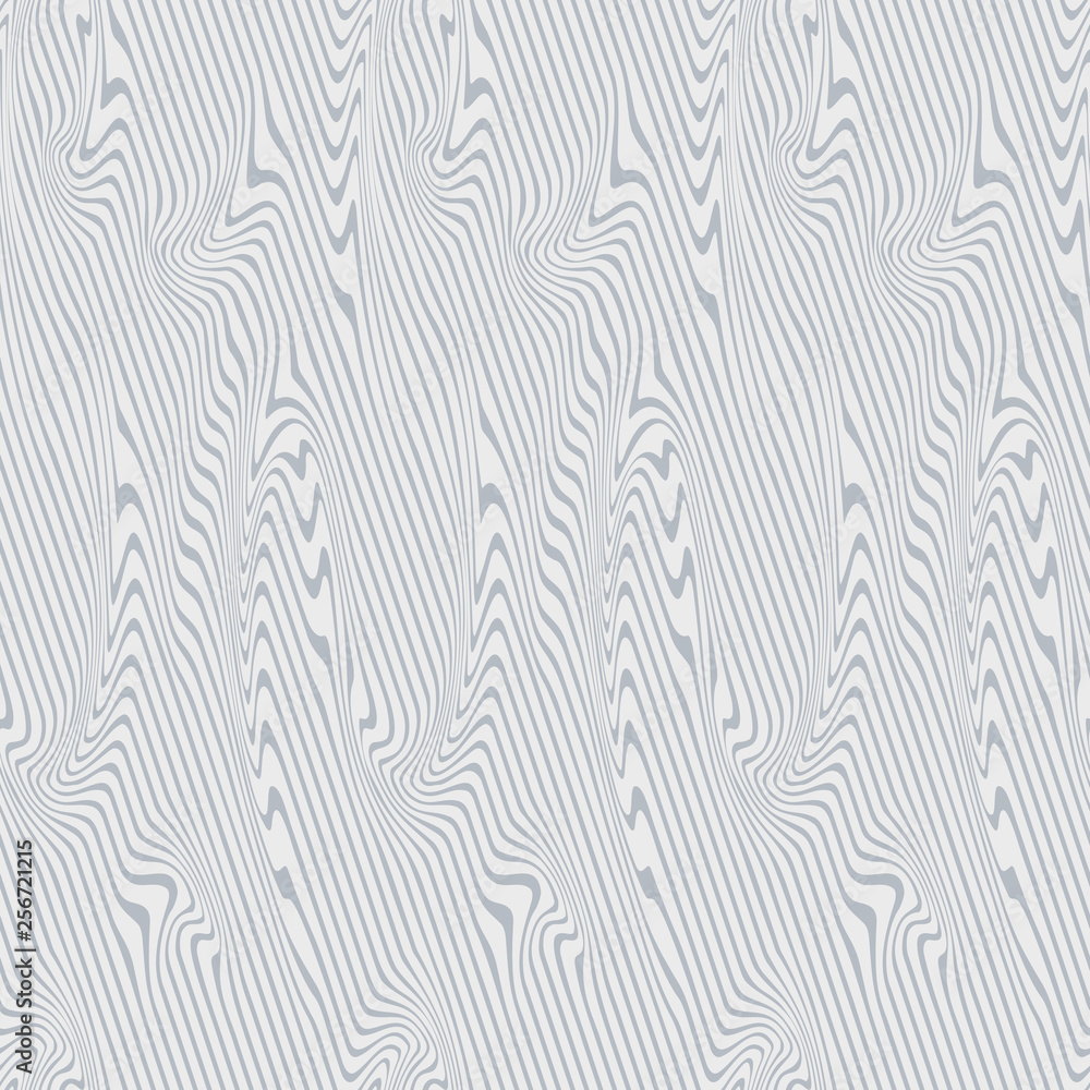 Abstract Illustration of Black and Gray Striped Background with Geometric Pattern and Visual Distortion Effect. Optical illusion and Curved lines