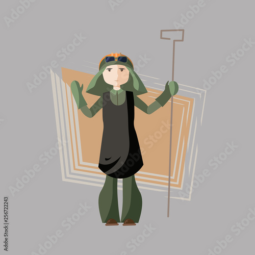 Man metallurgist steel maker. Vector Metallurgical industry. Flat style colorful Cartoon illustration
