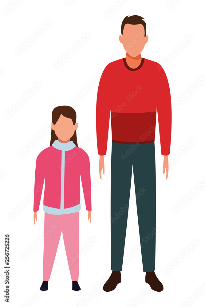 young man and child avatar young man and child avatar
