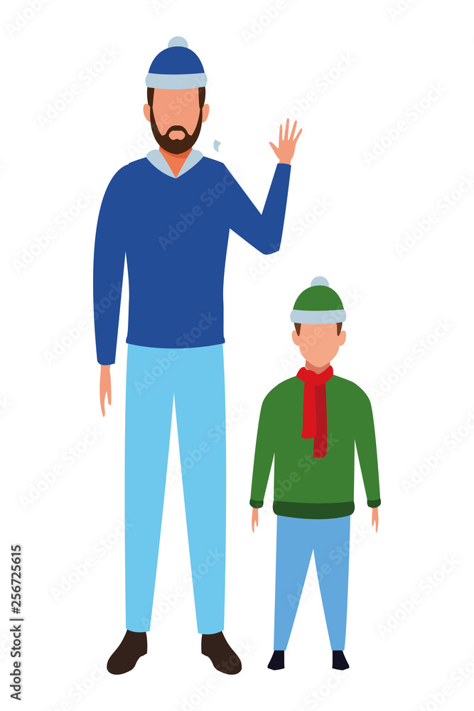 man with child avatars man with child avatars