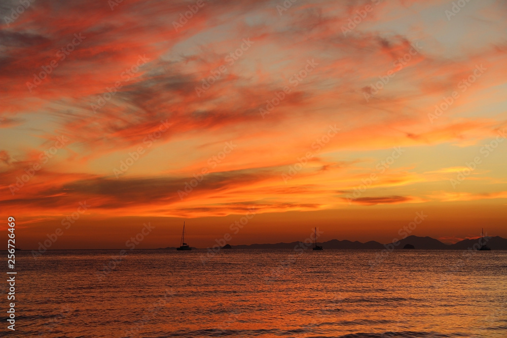 Beautiful view of the Andaman Sea at sunset. Thailand. Beautiful view of the Andaman Sea at sunset. Thailand.