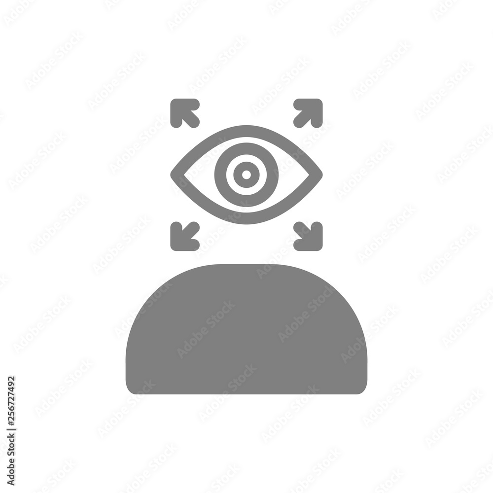 Appearance, aspect, design, eye, look, view, creative vision grey color icon Appearance, aspect, design, eye, look, view, creative vision grey color icon