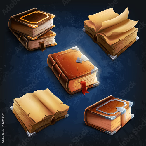set of old books