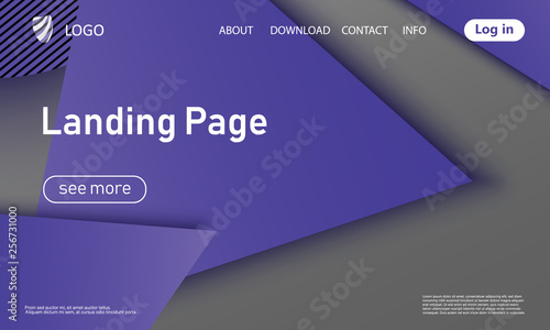 Website landing page. Material design.