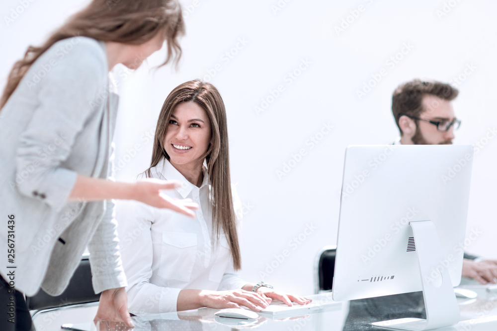 employees in the workplace in the office. employees in the workplace in the office.