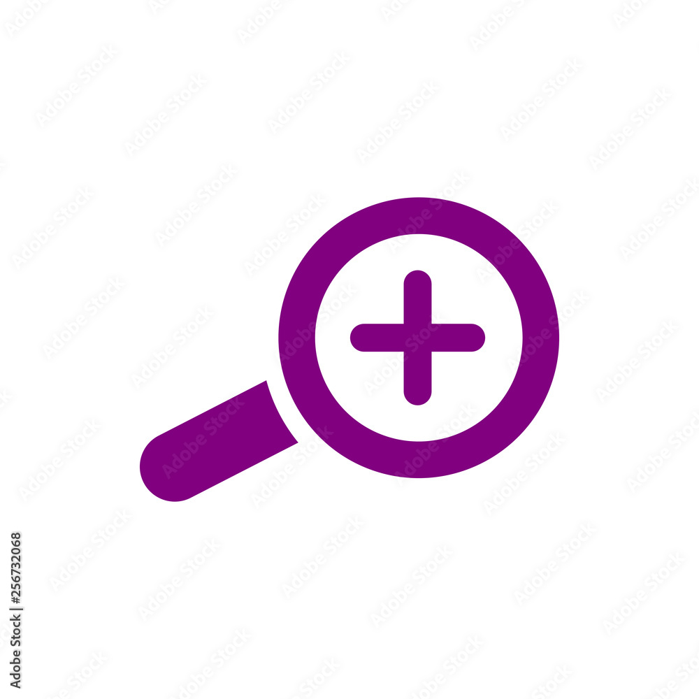 Obraz premium Appearance, aspect, design, eye, look, view, creative vision purple color icon