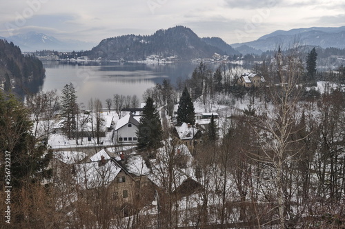 Lake Bled in Winter , Slovenia