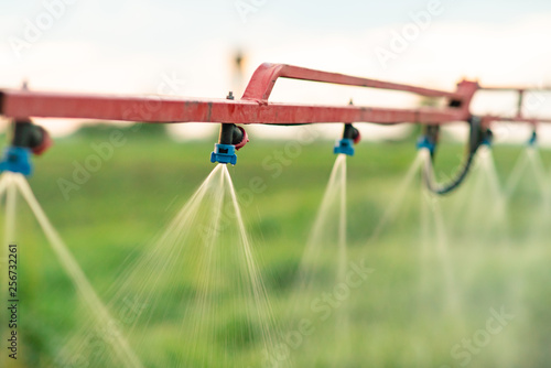Spray heads of agricultural sprayers. Watering machine. Spraying machine.