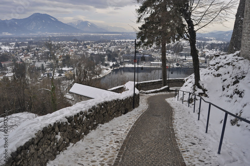 Lake Bled in Winter , Slovenia © Nenad Basic